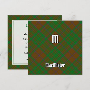 Clan MacAlister van Glenbarr Hunting Tartan Kaart