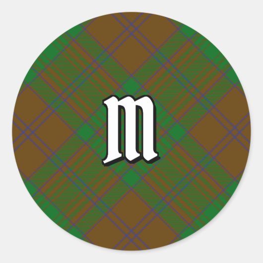 Clan MacAlister van Glenbarr Hunting Tartan Ronde Sticker (Voorkant)