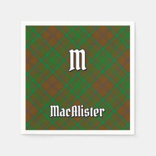 Clan MacAlister van Glenbarr Hunting Tartan Servet