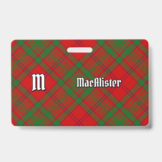 Clan MacAlister van Glenbarr Tartan Badge (Voorzijde)