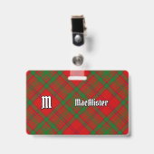 Clan MacAlister van Glenbarr Tartan Badge (Voorzijde met clip)