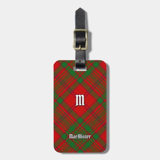 Clan MacAlister van Glenbarr Tartan Bagagelabel (Voorkant verticaal)