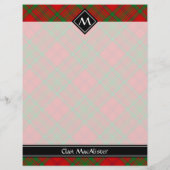 Clan MacAlister van Glenbarr Tartan Flyer (Achterkant)