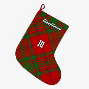 Clan MacAlister van Glenbarr Tartan Grote Kerstsok