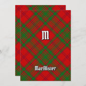 Clan MacAlister van Glenbarr Tartan Kaart (Voorkant / Achterkant)
