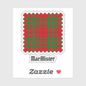 Clan MacAlister van Glenbarr Tartan Sticker (Vel)