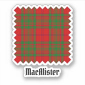 Clan MacAlister van Glenbarr Tartan Sticker (Voorkant)