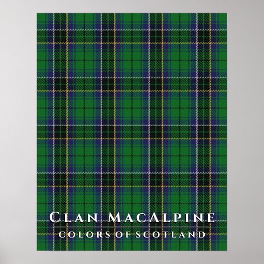 Clan MacAlpine Colors of Scotland Hunting Tartan Poster (Voorkant)