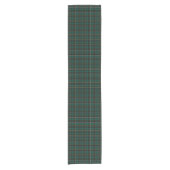 Clan MacAlpine Donkergroen en Zwart Tartan Korte Tafelloper (Voorkant)