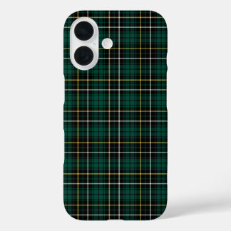 Clan MacAlpine Tartan Green en Black Pset iPhone 16 Hoesje