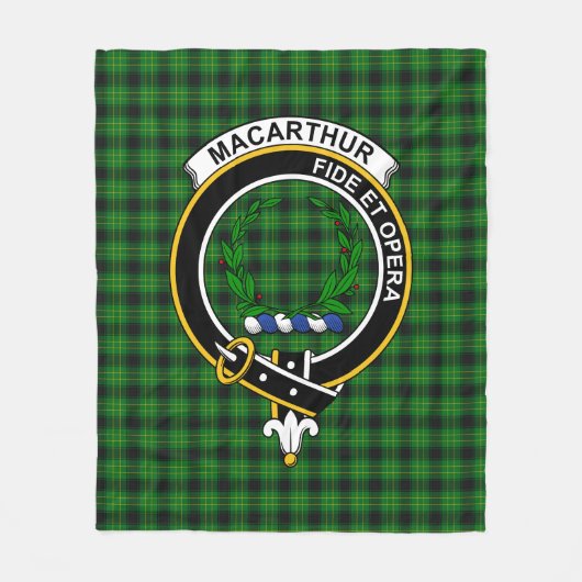 Clan MacArthur Ancient Hunting Tartan Pset Fleece Deken (Voorkant)