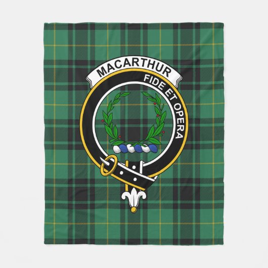Clan MacArthur Ancient Tartan Pset Fleece Deken (Voorkant)