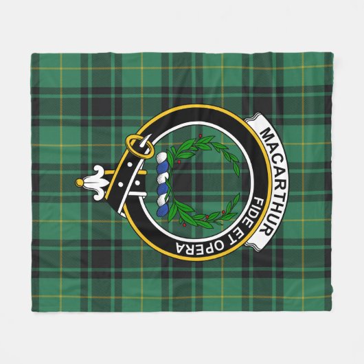 Clan MacArthur Ancient Tartan Pset Fleece Deken (Voorkant (Horizontaal))