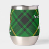 Clan MacArthur Crest over Tartan (Links)