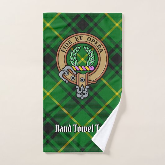 Clan MacArthur Crest over Tartan Bad Handdoek (Handdoek)