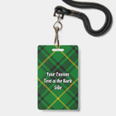 Clan MacArthur Crest over tartan Badge (Achterkant met lanyard)