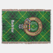 Clan MacArthur Crest over tartan Deken (Voorkant)