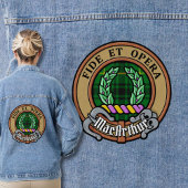 Clan MacArthur Crest over Tartan Denim Jacket