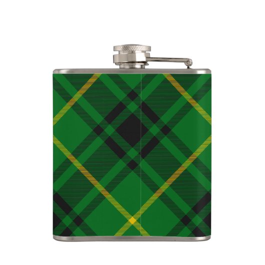Clan MacArthur Crest over Tartan Heupfles (Achterkant)