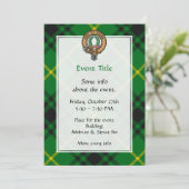 Clan MacArthur Crest over Tartan Kaart (Staand voorkant)