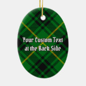 Clan MacArthur Crest over Tartan Keramisch Ornament (Achterkant)