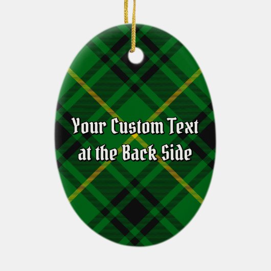 Clan MacArthur Crest over Tartan Keramisch Ornament (Achterkant)
