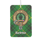 Clan MacArthur Crest over Tartan Luchtverfrisser (Voorkant)