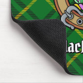 Clan MacArthur Crest over Tartan Muismat (Hoek)