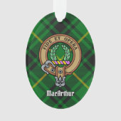Clan MacArthur Crest over Tartan Ornament (voorkant)