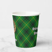Clan MacArthur Crest over Tartan Papieren Bekers (Links)