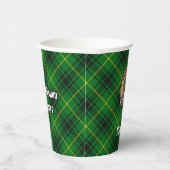 Clan MacArthur Crest over Tartan Papieren Bekers (Rechts)