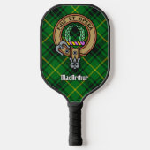Clan MacArthur Crest over tartan Pickleball Paddle (Voorkant)