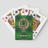 Clan MacArthur Crest over Tartan Pokerkaarten (Achterkant)