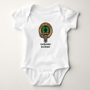 Clan MacArthur Crest over Tartan Romper