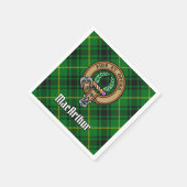Clan MacArthur Crest over Tartan Servet (Hoek)