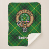 Clan MacArthur Crest over Tartan Sherpa Deken (Voorkant)