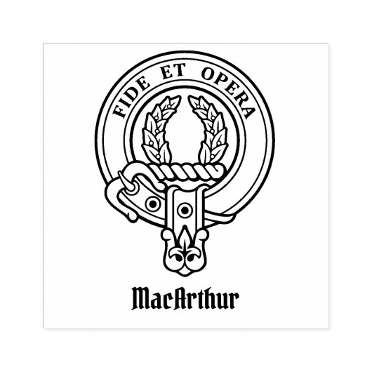 Clan MacArthur Crest Rubber Stamp Rubberstempel (Afrduk)