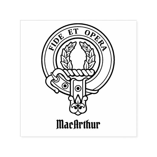 Clan MacArthur Crest Zelfinktende Stempel (Design)