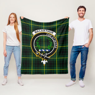 Clan MacArthur Modern Tartan Pset Fleece Deken