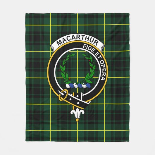 Clan MacArthur Modern Tartan Pset Fleece Deken (Voorkant)