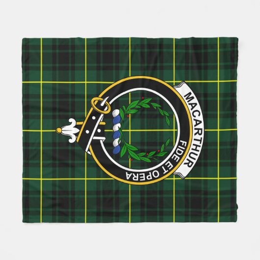 Clan MacArthur Modern Tartan Pset Fleece Deken (Voorkant (Horizontaal))