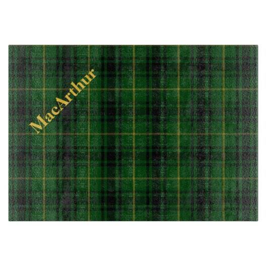 Clan MacArthur Pset Glass Cutting Board Snijplank (Voorkant)