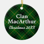 Clan MacArthur Scottish Tartan Keramisch Ornament (Voorkant)