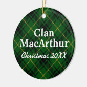 Clan MacArthur Scottish Tartan Keramisch Ornament (Links)