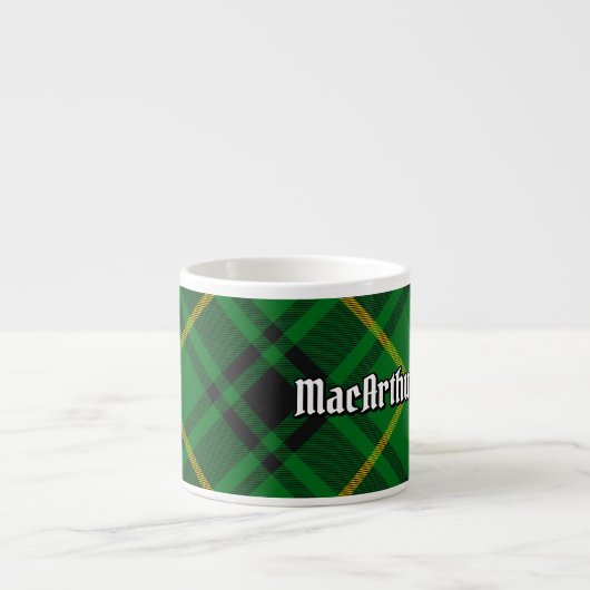 Clan MacArthur Tartan Espresso Kop (Voorkant)