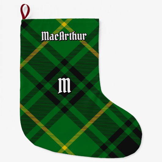 Clan MacArthur Tartan Grote Kerstsok (Voorkant)