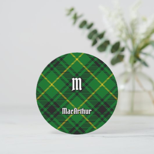 Clan MacArthur Tartan Kaart (Staand voorkant)
