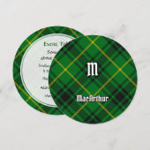 Clan MacArthur Tartan Kaart (Voorkant / Achterkant)