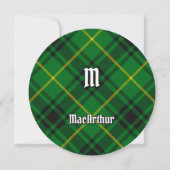 Clan MacArthur Tartan Kaart (Voorkant)