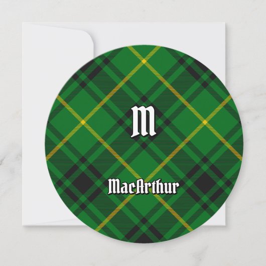 Clan MacArthur Tartan Kaart (Voorkant)